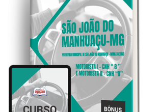Apostila Prefeitura de São João do Manhuaçu - MG 2024 - Motorista I - CNH “ B ” e Motorista II - CNH “D”
