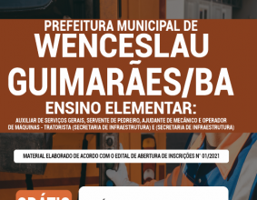 Apostila Prefeitura de Wenceslau Guimarães – BA – Ensino Elementar