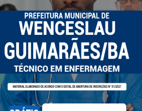 Apostila Prefeitura de Wenceslau Guimarães – BA – Técnico em Enfermagem