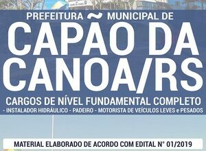 Apostila Concurso Prefeitura de Capão da Canoa – DIVERSOS CARGOS DE NÍVEL FUNDAMENTAL COMPLETO