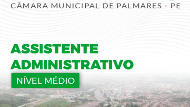 Apostila Câmara Palmares PE 2024 Assistente Administrativo