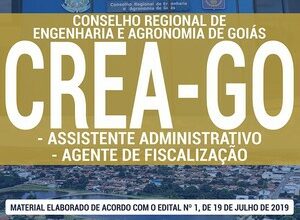 Apostila Concurso CREA GO – ASSISTENTE ADMINISTRATIVO E AGENTE DE FISCALIZAÇÃO