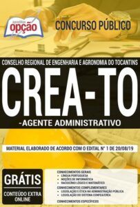 Apostila Concurso CREA TO – AGENTE ADMINISTRATIVO