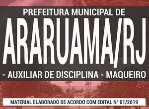 Apostila Concurso Prefeitura de Araruama – AUXILIAR DE DISCIPLINA E MAQUEIRO