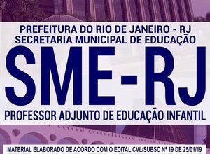 Apostila Concurso SME RJ – PROFESSOR ADJUNTO DE EDUCAÇÃO INFANTIL