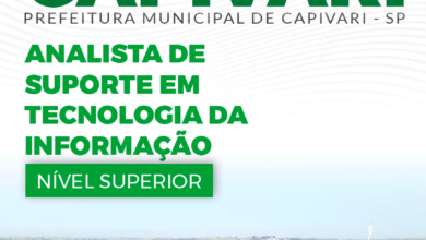 Apostila Prefeitura Capivari SP 2024 Analista De Suporte Tecnologia Informação