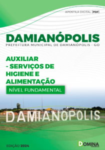 Apostila Prefeitura Damianópolis GO 2024 Aux Serviços Higiene