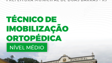 Apostila Prefeitura Duas Barras RJ 2024 Técnico de Imobilização