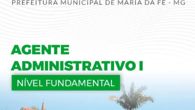 Apostila Prefeitura Maria da Fé MG 2024 Agente Administrativo I