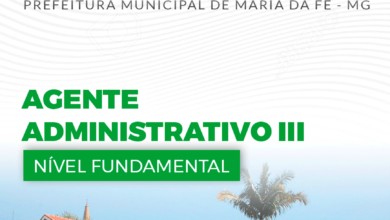 Apostila Prefeitura Maria da Fé MG 2024 Agente Administrativo III