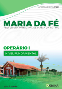 Apostila Prefeitura Maria da Fé MG 2024 Operário I