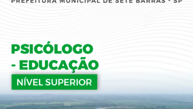 Apostila Prefeitura Sete Barras SP 2024 Psicólogo Educação