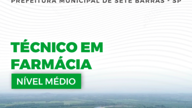 Apostila Prefeitura Sete Barras SP 2024 Técnico Em Farmácia