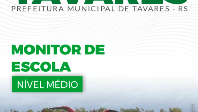 Apostila Prefeitura Tavares RS 2024 Monitor De Escola