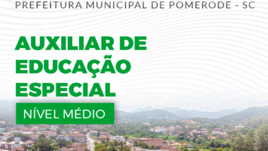 Apostila Auxiliar de Educação Especial Pomerode SC 2024