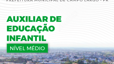 Apostila Auxiliar de Educação Infantil Campo Largo PR 2024