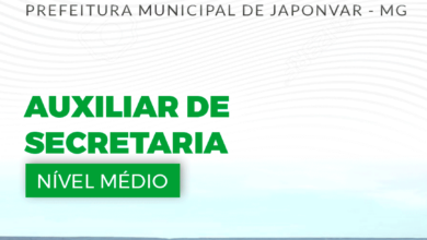 Apostila Auxiliar de Secretaria Japonvar MG 2024