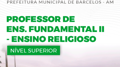 Apostila Barcelos AM 2024 Professor De Ensino Religioso