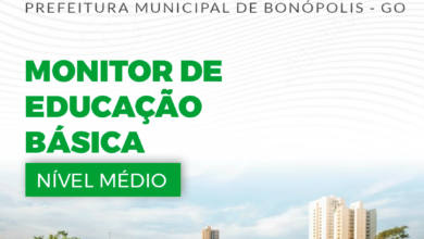 Apostila Monitor de Educação Básica Bonópolis GO 2024