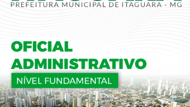 Apostila Oficial Administrativo Itaguara MG 2024