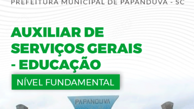 Apostila Papanduva SC 2024 Auxiliar De Serviços Gerais Educação