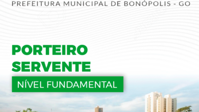 Apostila Porteiro Servente Bonópolis GO 2024