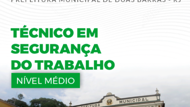 Apostila Prefeitura Duas Barras RJ 2024 Técnico Seg do Trabalho