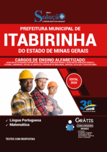 Apostila Prefeitura de Itabirinha – MG – Alfabetizado: Aux Atividades Esportivas, Aux Serviços Gerais I, Aux Serviços Gerais II, Coveiro, Jardineiro, Oficial de Serviços, Operador de Máquinas, Serviçal Escolar e Vigia Noturno