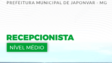 Apostila Recepcionista Japonvar MG 2024