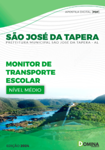 Apostila São José Da Tapera AL 2024 Monitor De Transporte Escolar