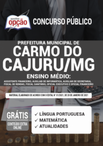 Apostila Prefeitura de Carmo do Cajuru – MG – Ensino Médio