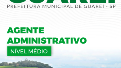 Apostila Agente Administrativo Guareí SP 2024