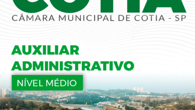 Apostila Auxiliar Administrativo Câmara Cotia SP 2024