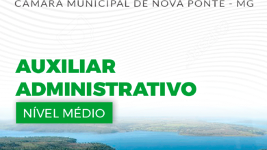 Apostila Auxiliar Administrativo Câmara Nova Ponte MG 2024