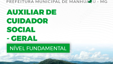 Apostila Auxiliar de Cuidador Social Manhuaçu MG 2024