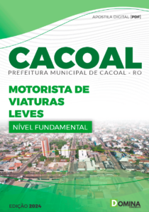 Apostila Motorista de Viaturas Leves Cacoal RO 2024