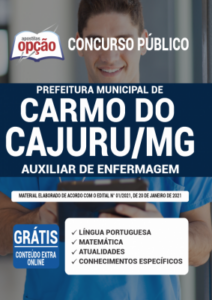 Apostila Prefeitura de Carmo do Cajuru – MG – Auxiliar de Enfermagem