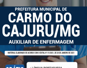 Apostila Prefeitura de Carmo do Cajuru – MG – Auxiliar de Enfermagem