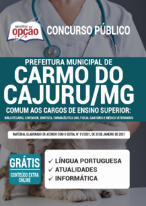 Apostila Prefeitura de Carmo do Cajuru – MG – Comum aos Cargos de Ensino Superior