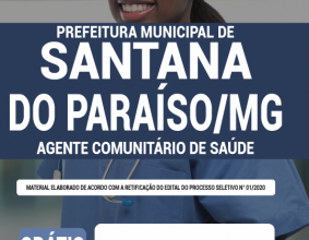 Apostila Prefeitura de Santana do Paraíso – MG – Agente Comunitário de Saúde