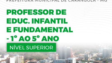 Apostila Professor de 1° ao 5° Ano Carangola MG 2024