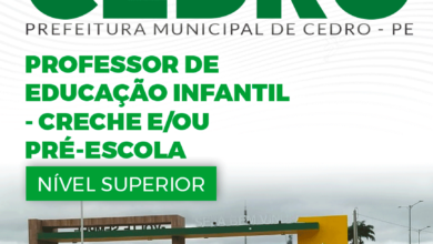 Apostila Professor de Creche ou Pré-Escola Cedro PE 2024