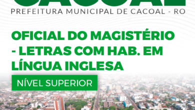 Apostila Professor de Inglês Cacoal RO 2024