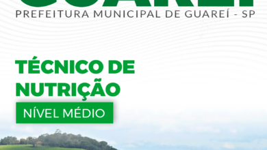 Apostila Técnico de Nutrição Guareí SP 2024