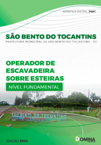 Apostila Operador Escavadeira São Bento do Tocantins TO 2024