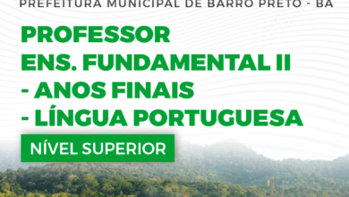 Apostila Professor de Português Barro Preto BA 2024