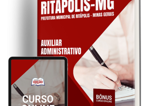 Apostila Prefeitura de Ritápolis – MG 2024 – Auxiliar Administrativo, Auxiliar de Biblioteca, Auxiliar de Secretaria Escolar, Educador Social e Recepcionista