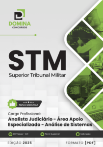 Apostila Analista Judiciário Análise de Sistemas STM 2025 – Atualizado Pós-edital
