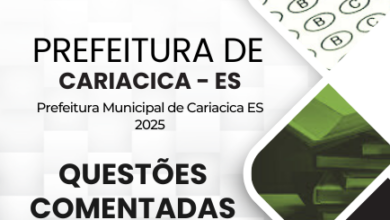 Novo Material: 110 Questões Comentadas Cariacica ES 2025