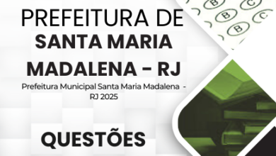 Novo Material: 80 Questões Comentadas Santa Maria Madalena RJ 2025